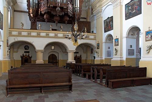 Wnętrze kościoła farnego  w Kazimierzu Dolnym